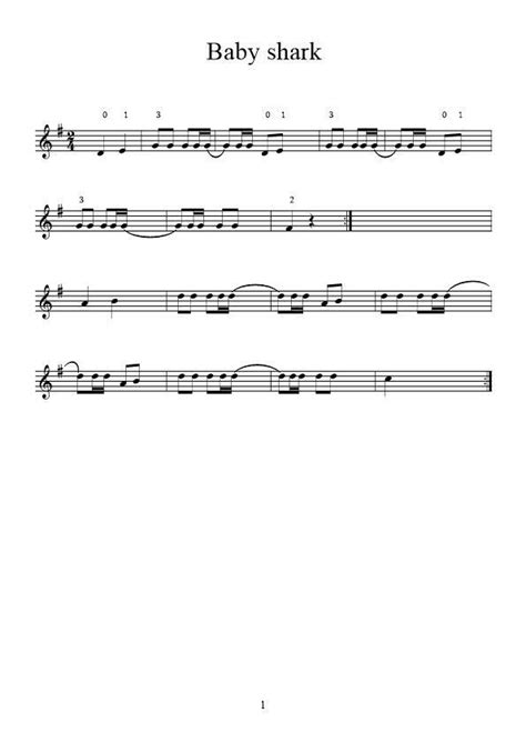 When first learning to play sheet music, it is usually best to start with relatively simple tunes that you already know by ear. violin sheet music,"Baby shark",beginners,e-mail only ...