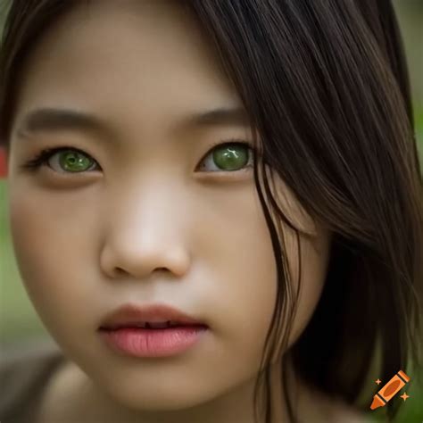 Green Eyed Asian Girl On Craiyon