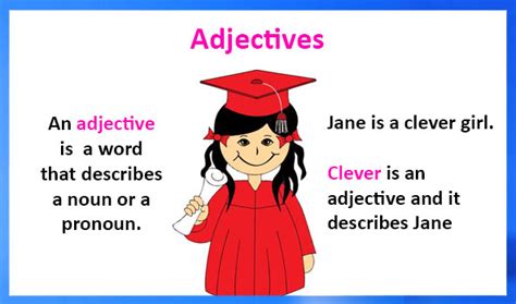 Actually, whereas an adjective of quality deals with an abstract situation called perception, an adjective of description deals with a concrete situation with regard to vision. Adjectives - definition, types, examples and worksheets