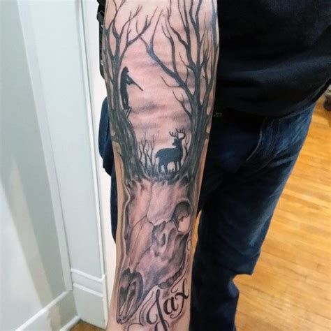 I love the addition of the leaves in the tattoo; Top 87 Deer Tattoo Ideas 2020 Inspiration Guide | Deer ...
