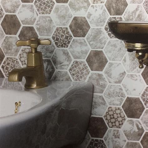 Select from premium bathroom tile images of the highest quality. Call it anything but neutral! Geometric #tile ...