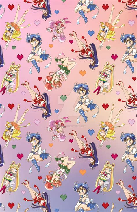 Chibi Inner Pattern By Riccardobacci Sailor Moon Fan Art Sailor Moon Usagi Sailor Moon