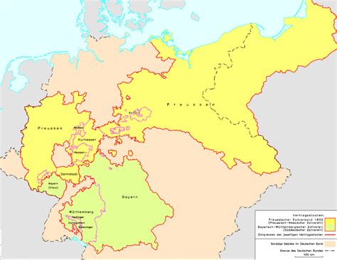 The Prussian Led Customs Union And The South German Customs Union In