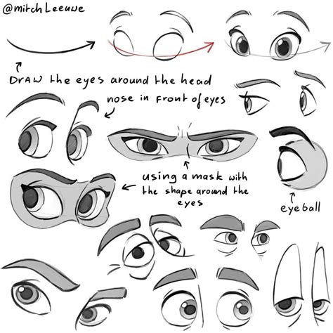 Mitch Leeuwe On Instagram “some Steps I Take To Draw Eyes Made A New