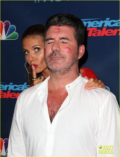 Photo Heidi Klum Covers Simon Cowell In Kisses At Americas Got Talent