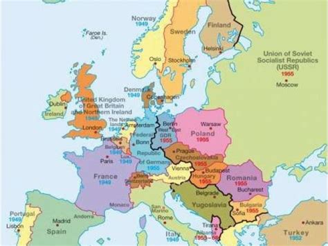 Map Of Europe Prior To Ww1 A Map Of Europe During The Cold War You Can