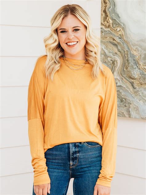 Boosted Basic in Mustard – Southern Grace Wholesale