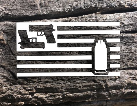 Vinyl Pistol Gun Flag Decalsmith And Wesson Decal American Etsy