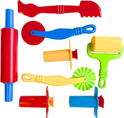 Kids B Crafty Play Doh Cutters And Tools Rolling Pin And Extruder