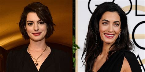 Anne Hathaway Amal Clooney Resemblence Anne Hathaway Is Super