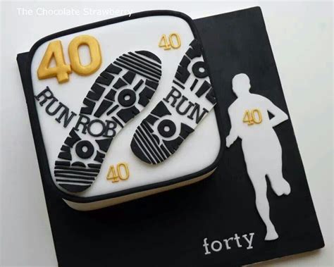 Running theme cake | Running cake, 40th birthday cakes ...