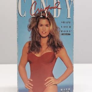 Cindy Crawford Shape Your Body Workout Vhs Tape Vintage Retro Movie Collector Video Store