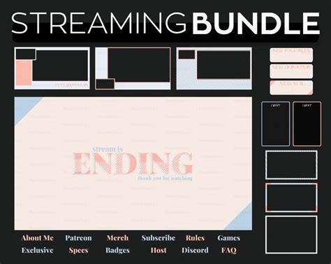 Chill Twitch Streaming Overlay Package Custom Twitch Png Etsy