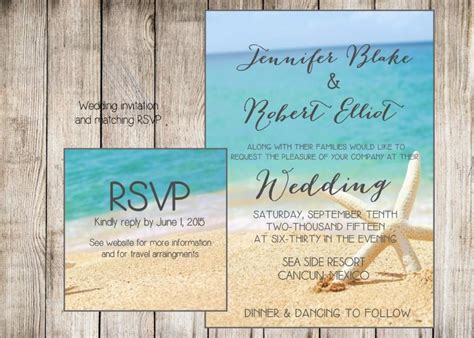 Printable Beach Wedding Invitations Printable World Holiday