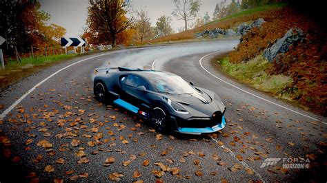 Forza Horizon 4 Bugatti Divo Divo Racing Drift Road Wallpaper