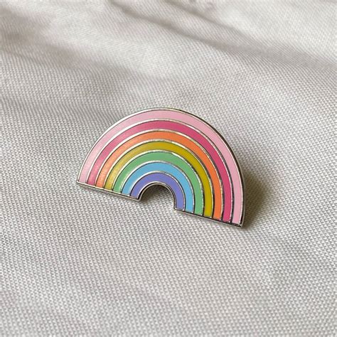Pastel Rainbow Enamel Pin Badge By Clara And Macy