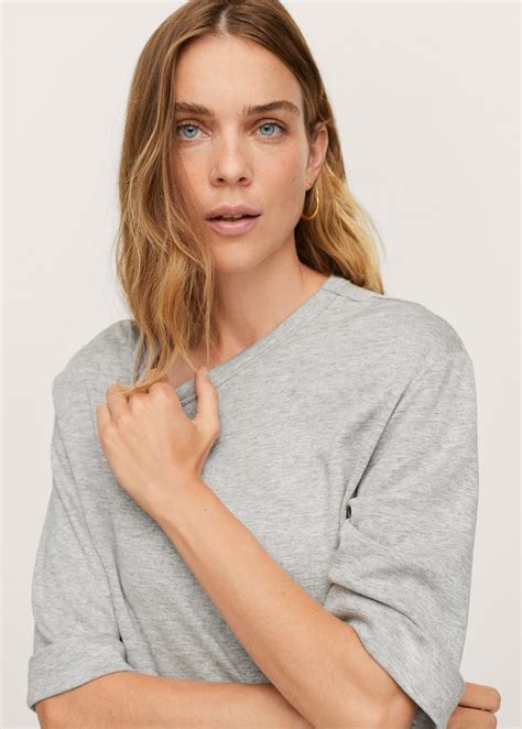 Basic Oversized T Shirt Women Mango Outlet Usa