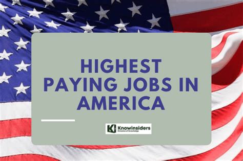 Top 100 Highest Paying Jobs And Careers In The Us Of All Time Knowinsiders