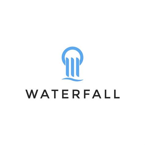 Premium Vector Waterfall Logo Design Vector Template