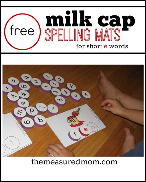 Learn To Read And Spell Short E Words With Milk Cap Spelling Mats The