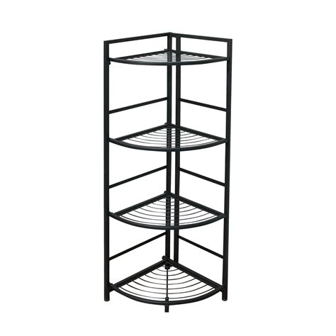 Modern corner bookcases and bookshelves are designed to fit in 90º spaces to maximize storage and look good while rich cherry wood shelves sit on a solid metal frame that fits perfectly into the corner. FlipShelf-Folding Metal Shelf-No Assembly-Bookcase-Style ...