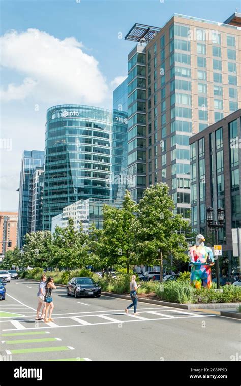 Seaport Boulevard In Boston Massachusetts Usa Stock Photo Alamy