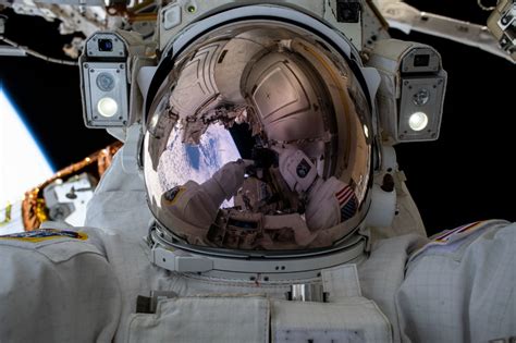 Spacewalk With Nasa Astronauts Outside The International Space Station