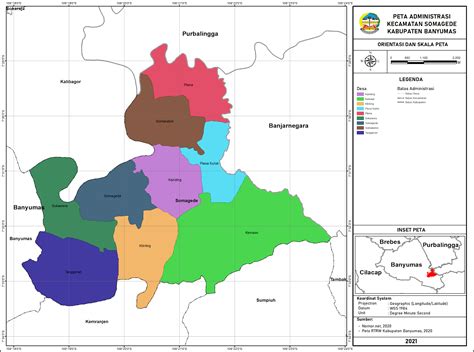 Peta Administrasi Kecamatan Somagede Kabupaten Banyumas Neededthing