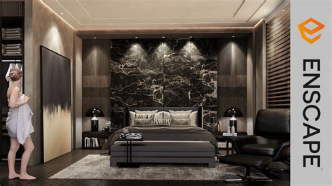 Enscape Realistic Render Tutorial 3 Interior Night Master Bedroom