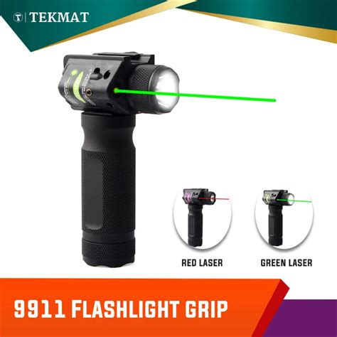 Tekmat Tactical Flashlight Hunting Led Foregrip Flashlight Green Red