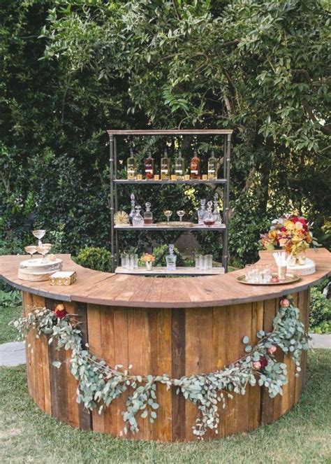 COUNTRY WEDDING RECEPTION |"Bar None" - Rustic bar is a simple build
