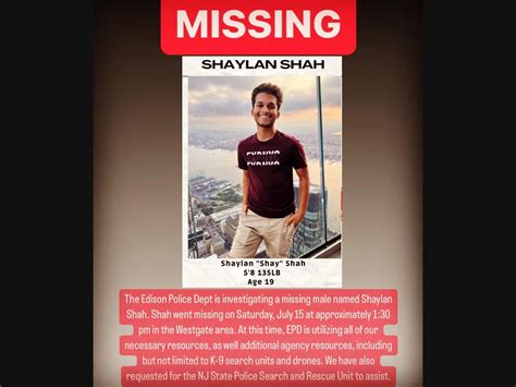 Edison 19 Year Old Reported Missing Have You Seen Shaylan Edison Nj Patch