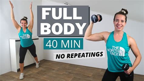 Minute FULL BODY Workout Strength Cardio Abs No Repeating Exercises YouTube