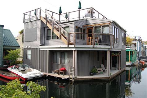 2 Story Luxury Seattle Houseboat Houseboats Floating House Seattle Floor Plans Ships Cabin