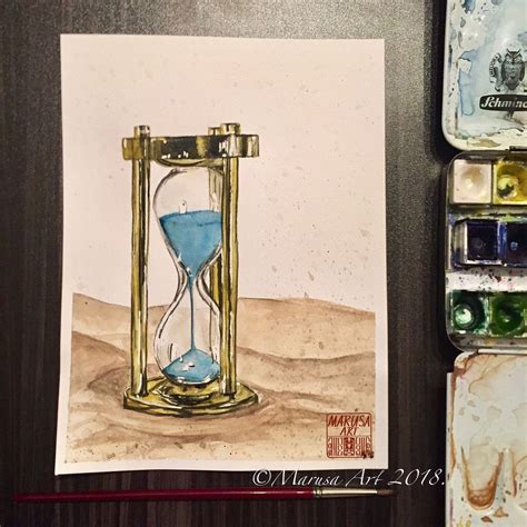 Hourglass Watercolor Painting Painting Watercolor Paintings Watercolor