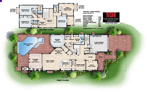 South Florida Designs Olde Florida Island Kitchen House Plan South