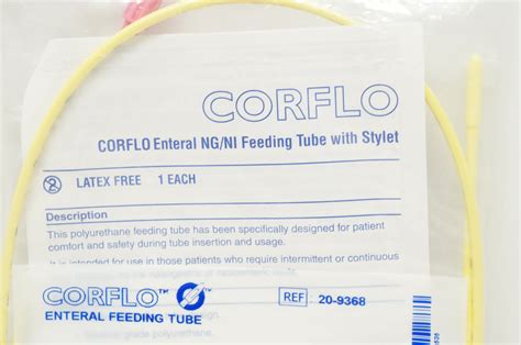 Corpak 20 9368 Corflo Enteral Ngni Feeding Tube With Stylet 8fr X 36i