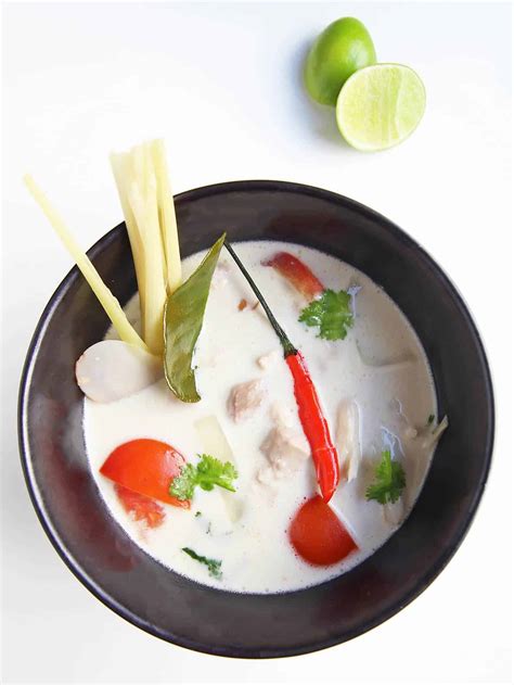 (226 g) boneless and skinless chicken, breast or thighs, cut into strips or thin pieces Thai Chicken Coconut Soup - Tom Kha Gai » LeelaLicious