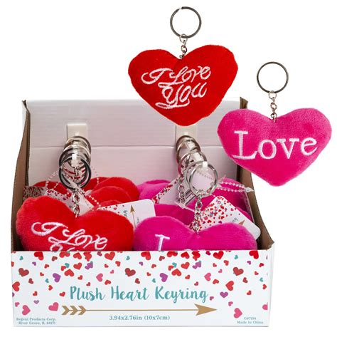 Wholesale Plush Heart Valentine Keyring Assorted Dollardays