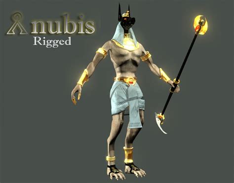 Rigged Anubis 3d Model