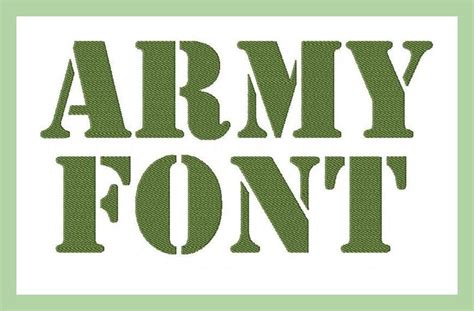 Army Stencil Font Stencil Font Embroidery Fonts Free Script Fonts