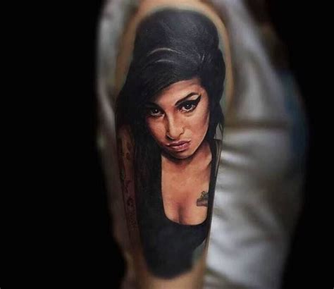 Amy Winehouse Tattoo By Kris Busching Post Celebrity Tattoos Celebrity Tattoos Male