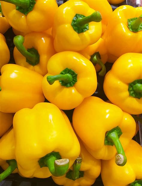 Bell Pepper Peppers Paprika Paprikas Yellow Isolated On A White