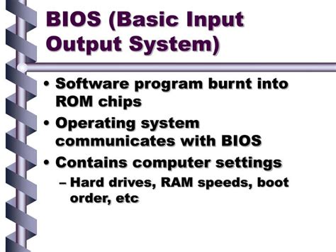 PPT BIOS Basic Input Output System PowerPoint Presentation Free