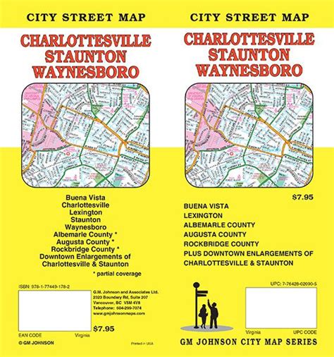 Charlottesville Staunton Waynesboro Virginia Street Map Gm