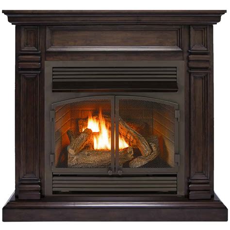 Duluth Forge Dual Fuel Ventless Fireplace 32 000 Btu T Stat Control Chocolate Finish