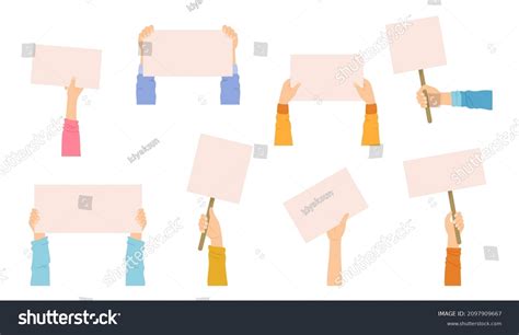 Hands Holding Sign Clipart