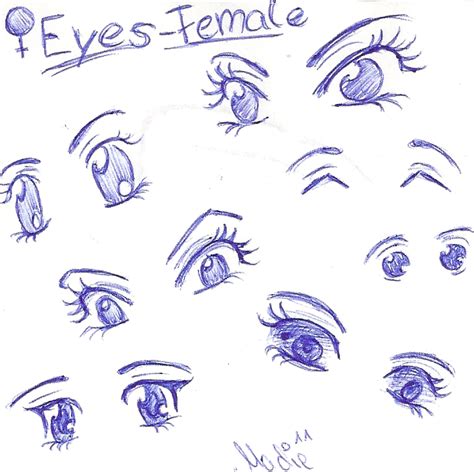 Expression in the eyes is shown by the outer shape 3. my 7 favourite Ways to draw Female Cartoon Eyes by MadieDraws.deviantart.com on @deviantART ...