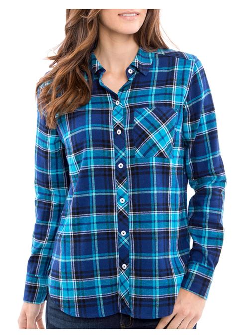 Woolrich Woolrich Womens Flannel Shirt Medium Spectrum Blue
