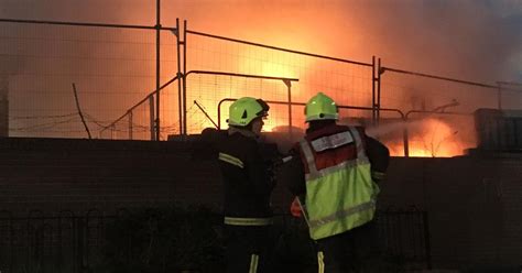 Firefighters Tackle Major Blaze As Flames Rip Through Scrapyard